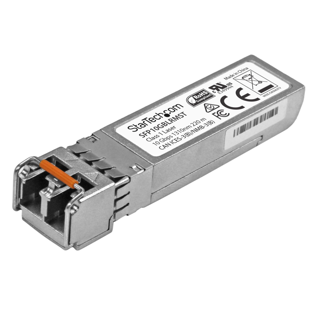 StarTech.com 10GBASE-LRM MSA Compliant SFP+ Module - LC Connector - Fiber SFP+ Transceiver - Lifetime Warranty - 10 Gbps - Max. Transfer Distance 220 m (721 ft) - 10GBASE-LRM fiber transceiver adds reliable 10Gb over fiber MPN:SFP10GBLRMST