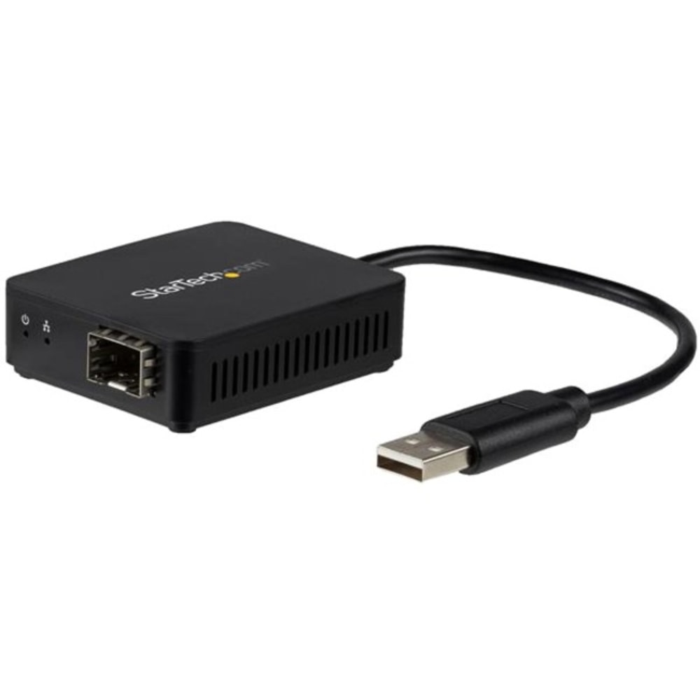 StarTech.com USB to Fiber Optic Converter - Open SFP - USB 2.0 100Mbps Ethernet Network Adapter - Windows & Linux - SFP Adapter - Connect to a 100Mbps Ethernet network through your laptops USB-A port using the 100Mbps SFP of your choice MPN:US100A20SFP