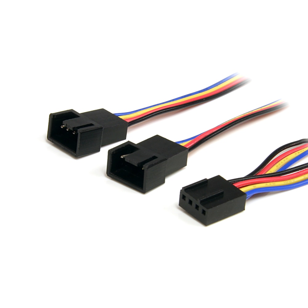 StarTech 12in 4 Pin PWM Fan Extension Power Y Cable - F/M (Min Order Qty 10) MPN:FAN4SPLIT12