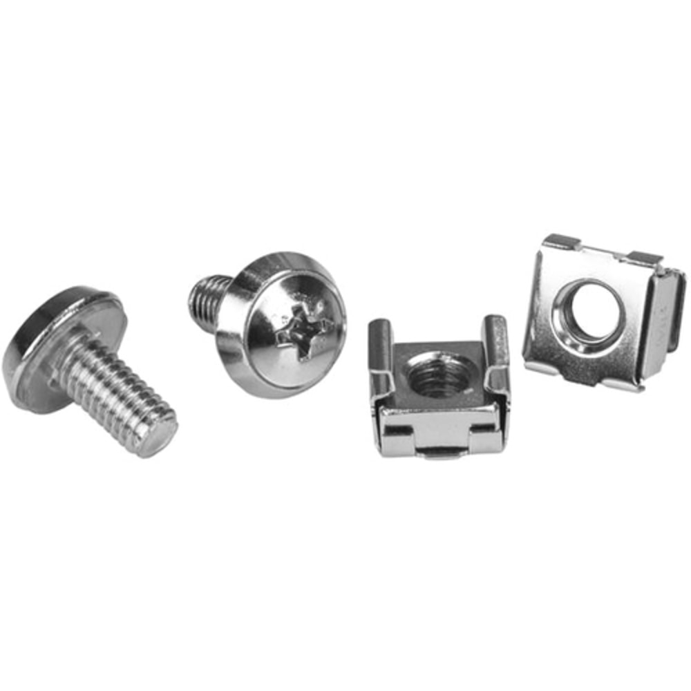 StarTech.com Rack Screws - 20 Pack - Installation Tool - 12 mm M6 Screws - M6 Nuts - Cabinet Mounting Screws and Cage Nuts (Min Order Qty 3) MPN:CABSCRWM620