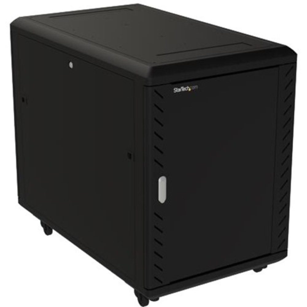 StarTech.com 15U Server Rack Cabinet - Includes Casters and Leveling Feet - 32 in. Deep - Weight Capacity 1768 lb. - Lockable (RK1536BKF) MPN:RK1536BKF