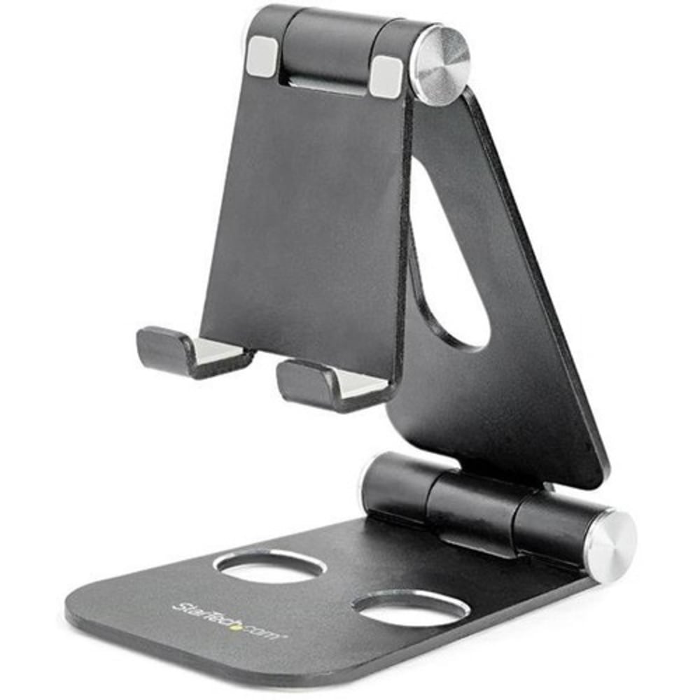 StarTech.com Phone and Tablet Stand - Adjustable Smartphone and Tablet Stand - Multi Angle - Foldable -Aluminum - Black (USPTLSTNDB) (Min Order Qty 2) MPN:USPTLSTNDB