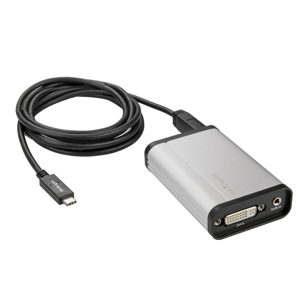 StarTech.com DVI to USB C Video Capture Device - USB Capture Card - Windows and Mac - DirectShow Compatible - 1080p 60fps - USBC2DVCAPRO - USB capture card includes software on Windows and Mac - 1080p DVI to USB video capture device MPN:USBC2DVCAPRO