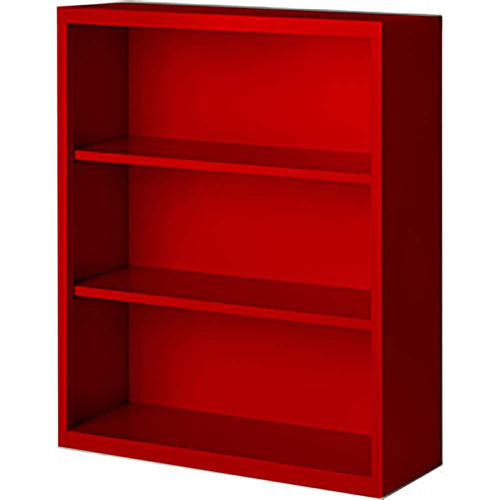 Bookcases, Overall Height: 42 , Overall Width: 36 , Overall Depth: 18 , Material: Steel , Color: Signal Red  MPN:BCA-364218-R