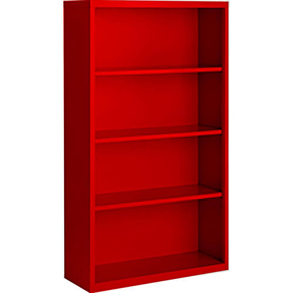 Bookcases, Overall Height: 52 , Overall Width: 36 , Overall Depth: 18 , Material: Steel , Color: Signal Red  MPN:BCA-365218-R
