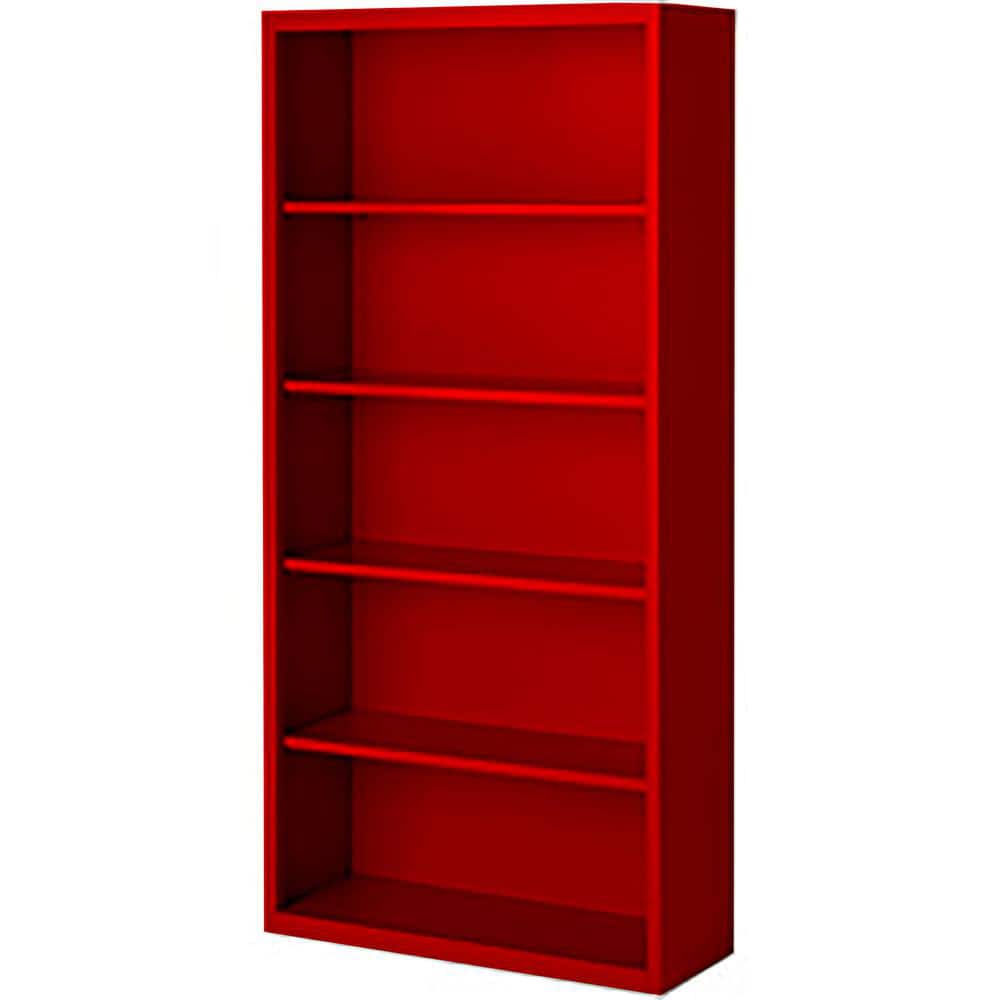 Bookcases, Overall Height: 72 , Overall Width: 36 , Overall Depth: 13 , Material: Steel , Color: Signal Red  MPN:BCA-367213-R