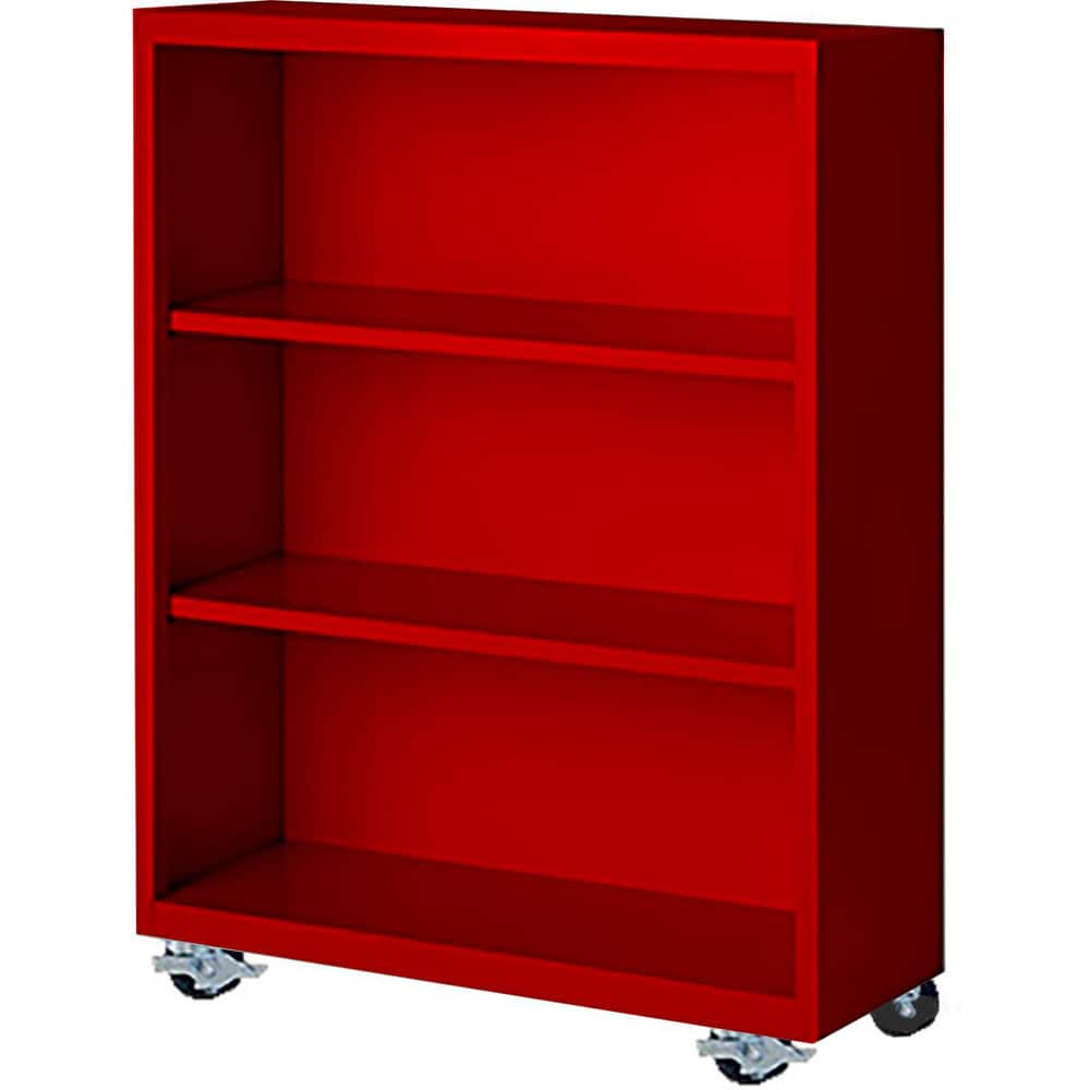 Bookcases, Overall Height: 45 , Overall Width: 36 , Overall Depth: 18 , Material: Steel , Color: Signal Red  MPN:MBCA-364518-R