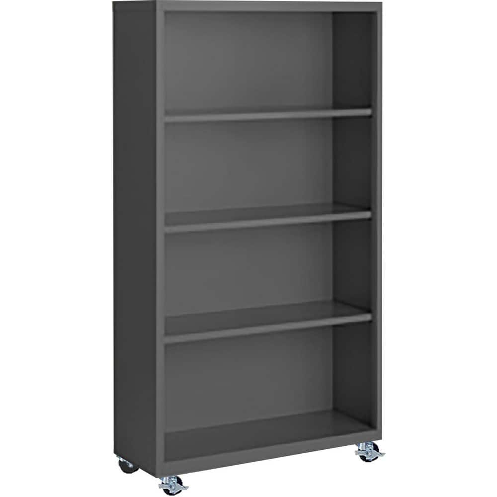 Bookcases, Overall Height: 55 , Overall Width: 36 , Overall Depth: 13 , Material: Steel , Color: Charcoal  MPN:MBCA-365518-C