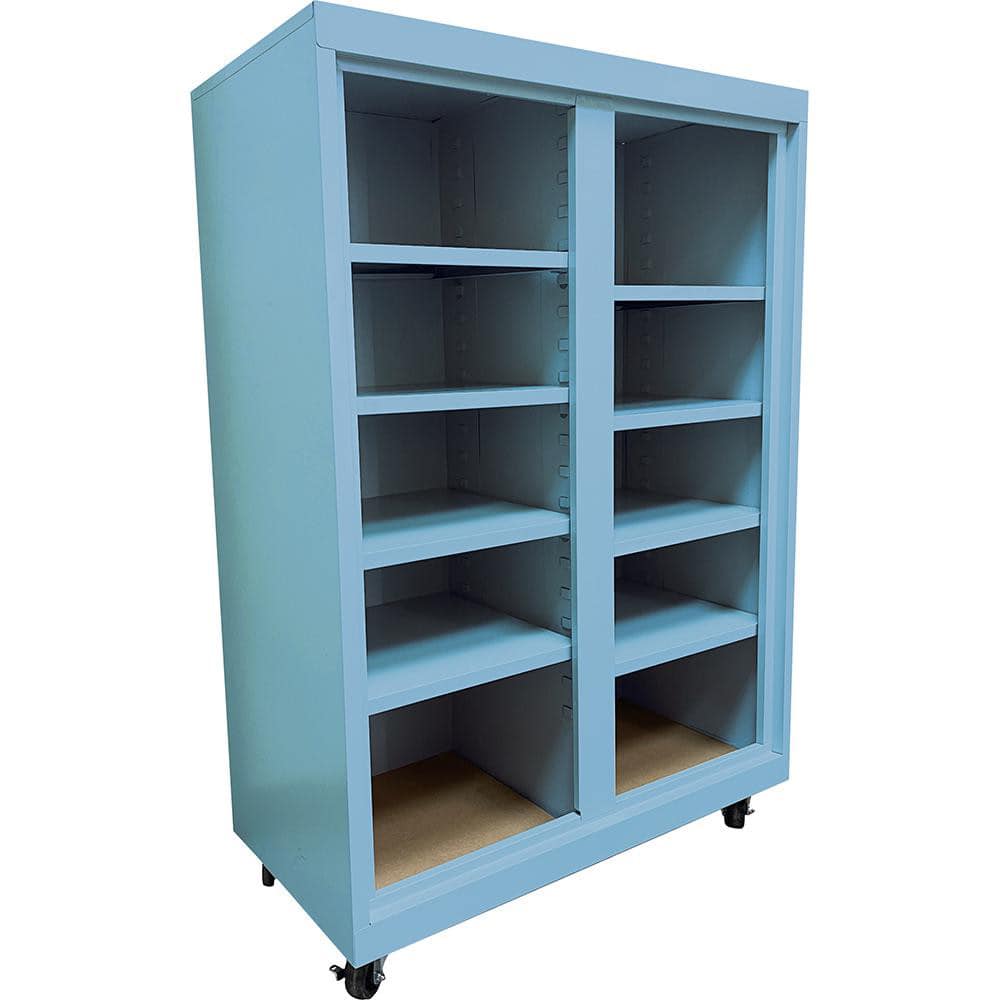 Closed Shelving Free Standing Unit: 8 Shelves, 80 lb Shelf Capacity MPN:MJVOP-361851-BL