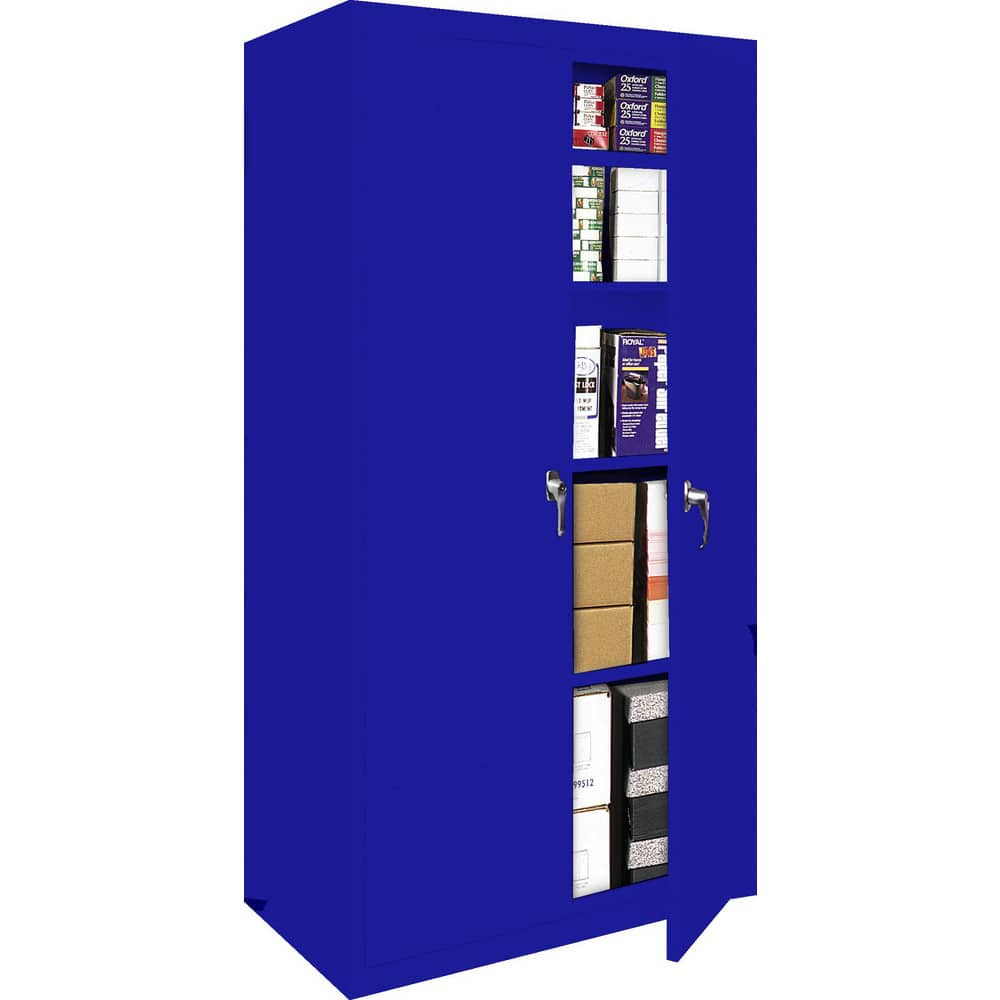 Storage Cabinets, Cabinet Type: Lockable Welded Storage Cabinet , Cabinet Material: Steel , Cabinet Door Style: Flush , Locking Mechanism: Keyed  MPN:FS-36MAG3-BL