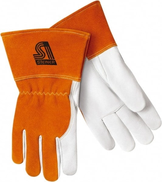 Welding Gloves: Size Large, Leather, MIG Welding Application MPN:0232-L