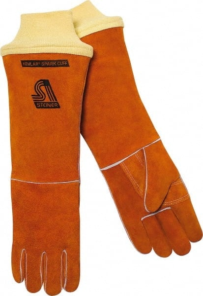 Welding Gloves: Size Large, Cowhide Leather, Stick Welding Application MPN:21918-KSC-L