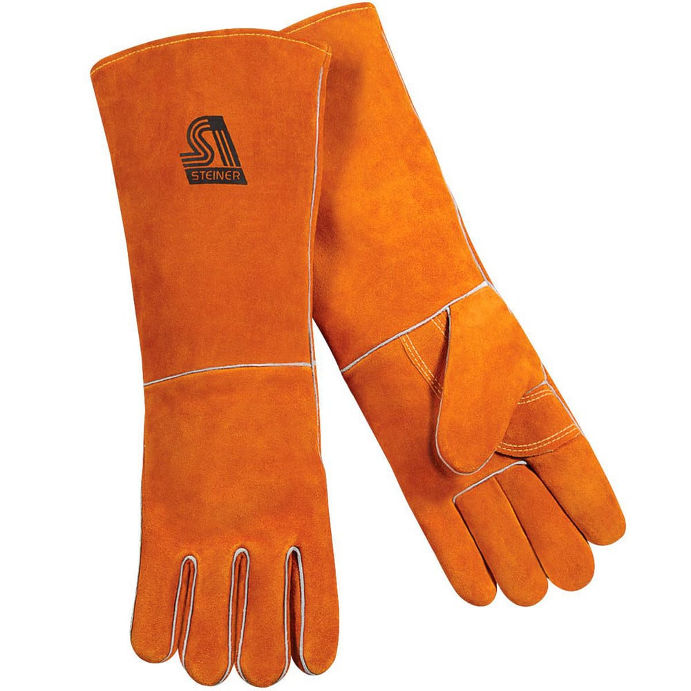 Welding Gloves: Leather, Stick Welding Application MPN:21918-X