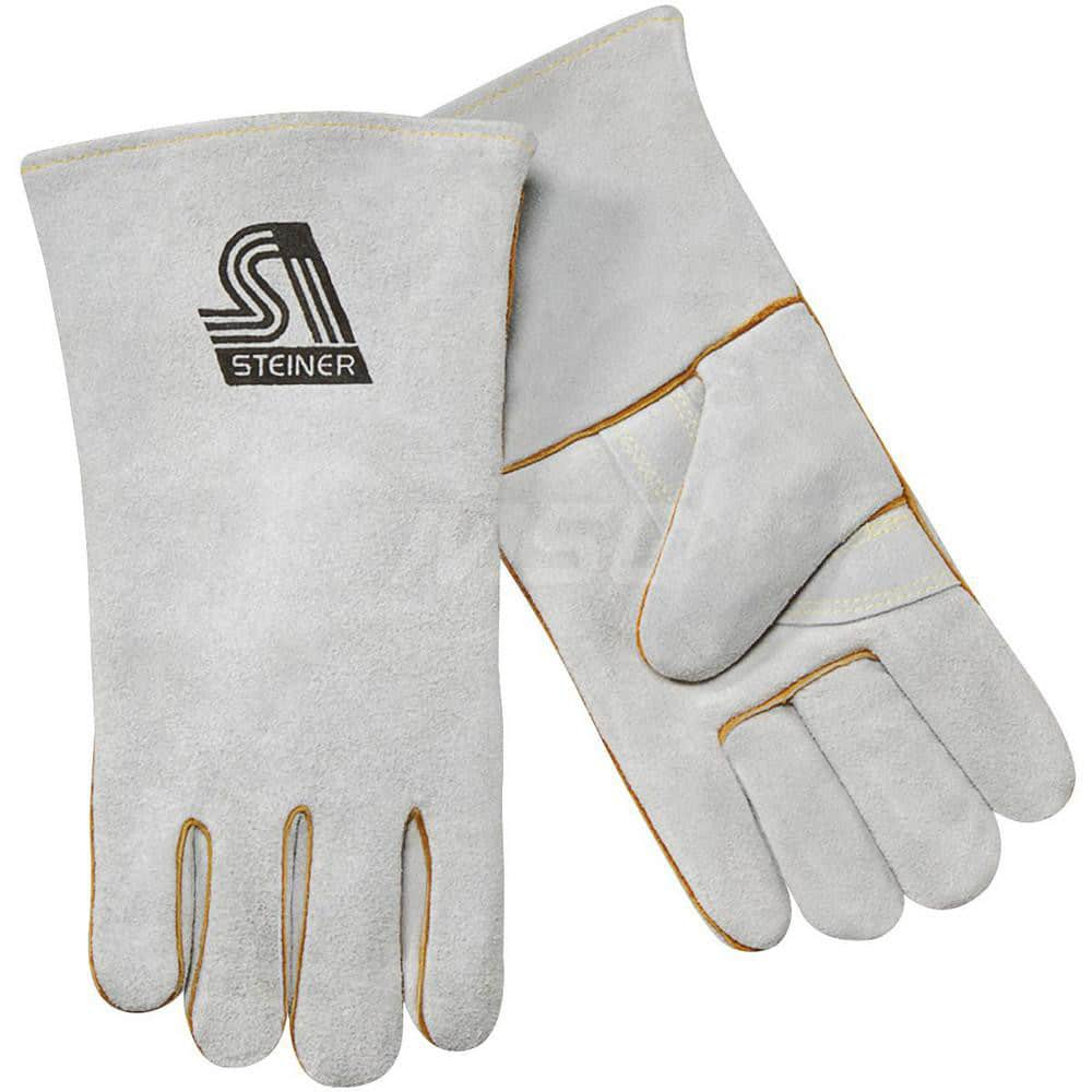 Welding Gloves: Size Large, Cowhide Leather, for General Purpose & Industrial MPN:2219Y-L