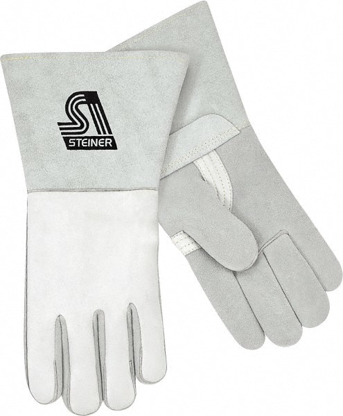 Welding Gloves: Size X-Large, Elkskin Leather, Stick Welding Application MPN:7500-X