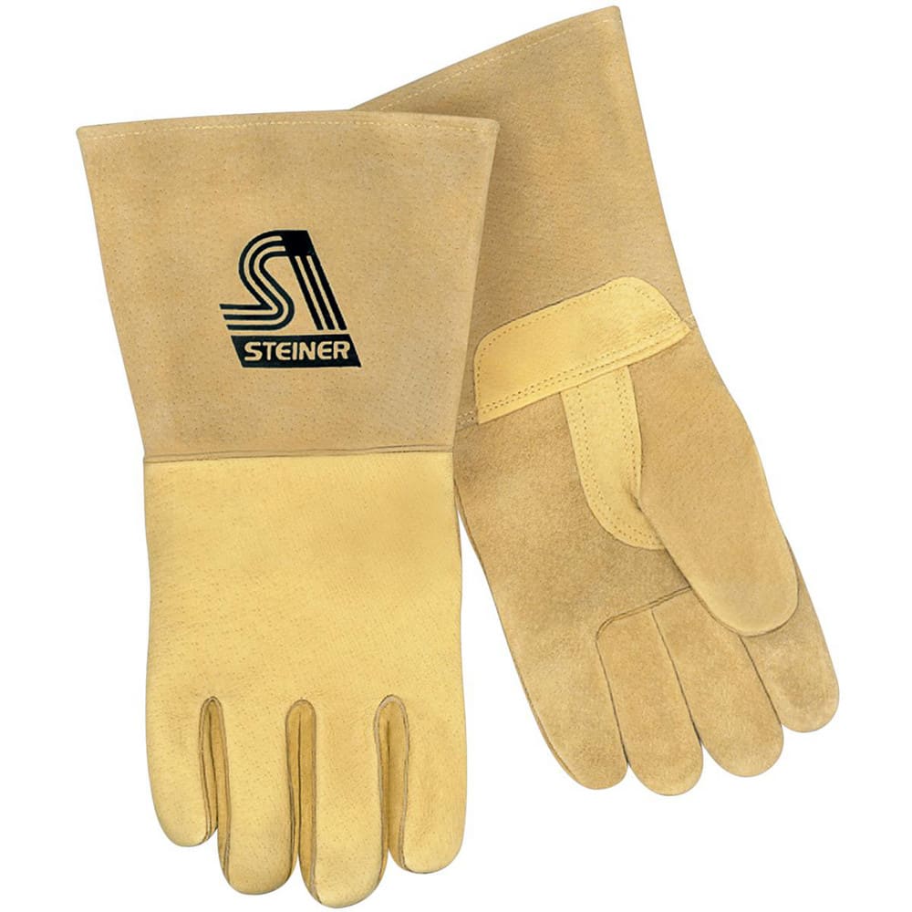 Welding Gloves: Size Large, Pigskin Leather, MIG Welding Application MPN:P750-S
