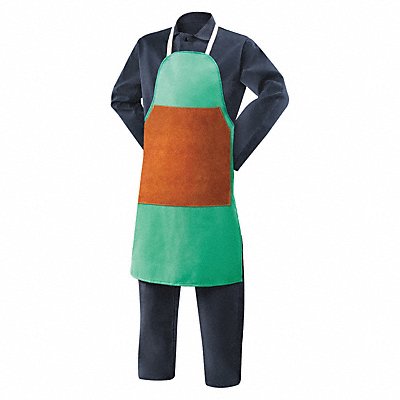 Cotton Bib Apron Flame Resist 36 Green MPN:10338