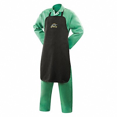 Flame-Resistant Bib Apron Black 36 In MPN:13625