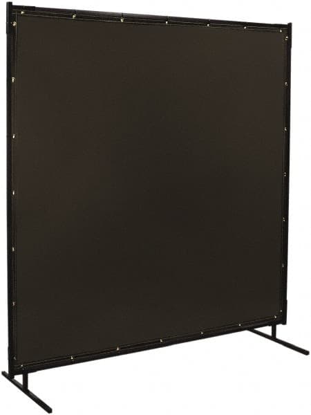 6 Ft. Wide x 6 Ft. High x 3/4 Inch Thick, 14 mil Thick Transparent Vinyl Portable Welding Screen Kit MPN:532-6X6