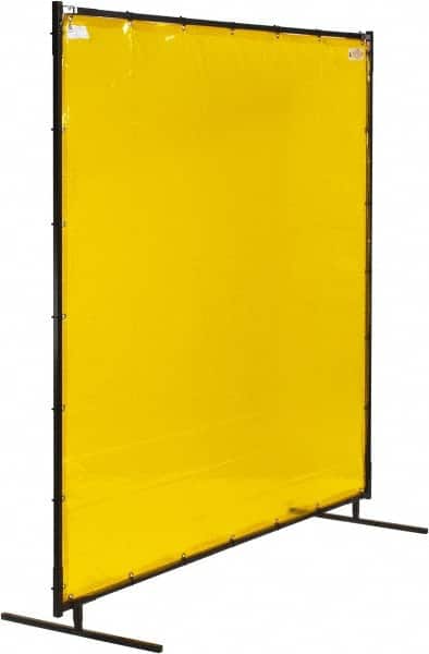 6 Ft. Wide x 6 Ft. High x 3/4 Inch Thick, 14 mil Thick Transparent Vinyl Portable Welding Screen Kit MPN:534-6X6