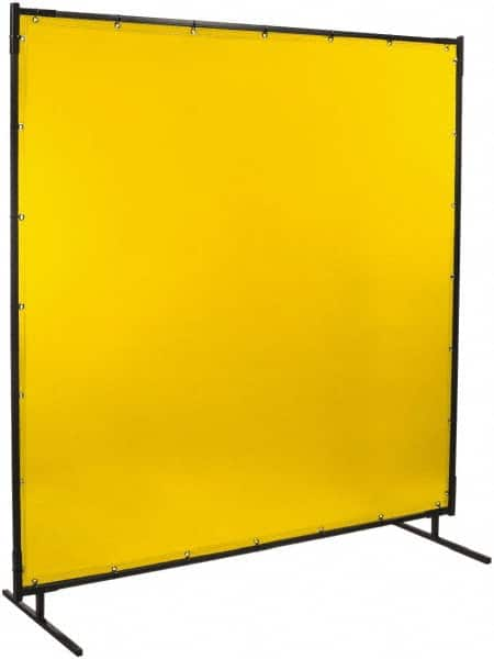 8 Ft. Wide x 6 Ft. High x 3/4 Inch Thick, 14 mil Thick Transparent Vinyl Portable Welding Screen Kit MPN:534-6X8