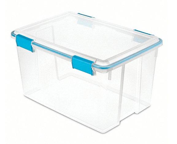 Storage Tote Blue/Clear Polypropylene MPN:19344304