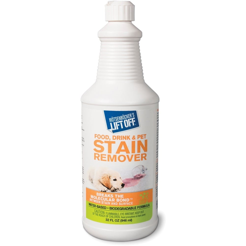 MOtsenbOckers Lift Off Food/Drink/Pet Stain Remover - 32 fl oz (1 quart)Bottle - 6 / Carton - White MPN:40503CT