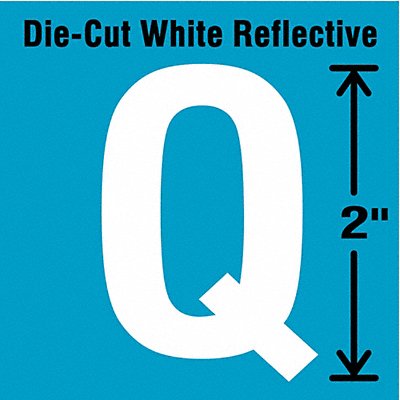 Die-Cut Refl. Letter Label Q 2In H PK5 MPN:DWR-2-Q-5