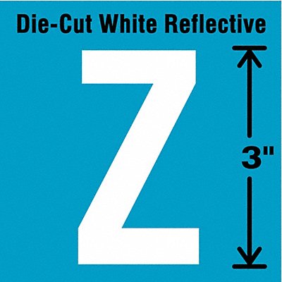 Die-Cut Refl. Letter Label Z 3In H PK5 MPN:DWR-3-Z-5