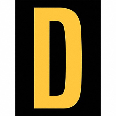 Reflective Letter Label D 2-1/2in H PK25 MPN:RUM200-D-YB