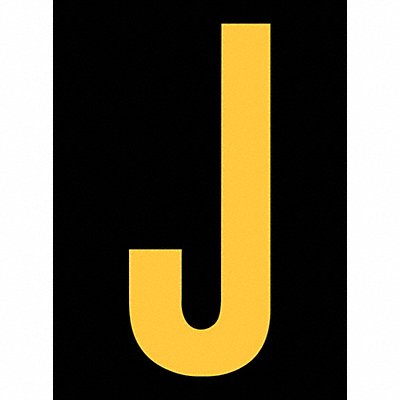 Reflective Letter Label J 2-1/2in H PK25 MPN:RUM200-J-YB