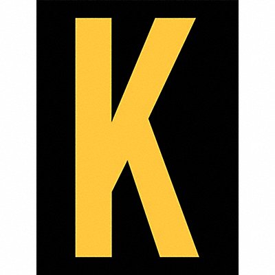 Reflective Letter Label K 2-1/2in H PK25 MPN:RUM200-K-YB