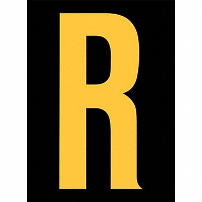 Reflective Letter Label R 2-1/2in H PK25 MPN:RUM200-R-YB