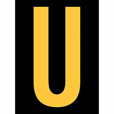 Reflective Letter Label U 2-1/2in H PK25 MPN:RUM200-U-YB