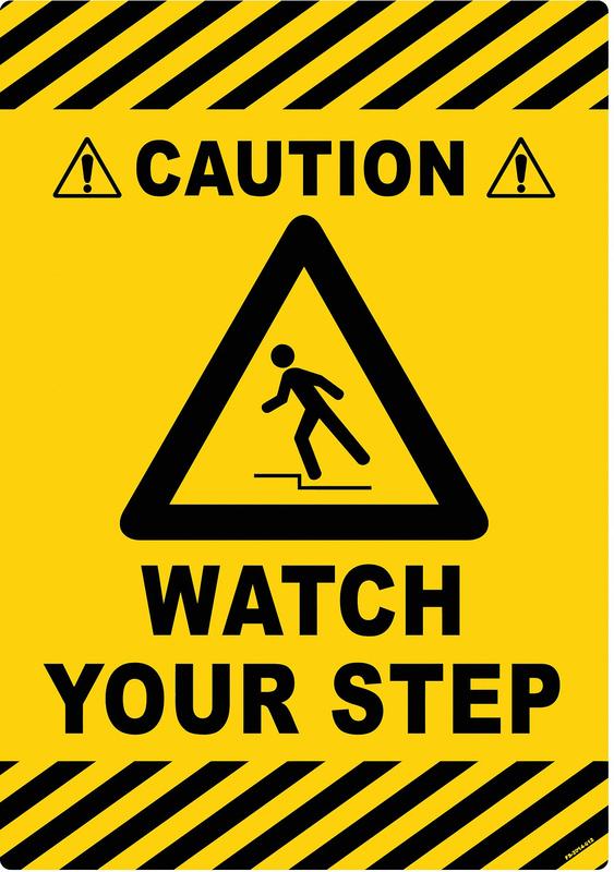 Anti-Slip Floor Sign 20 inx14 in Vinyl MPN:FS-2014-612