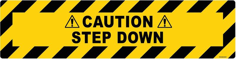 Anti-Slip Floor Sign 6 inx24 in Vinyl MPN:FS-624-621