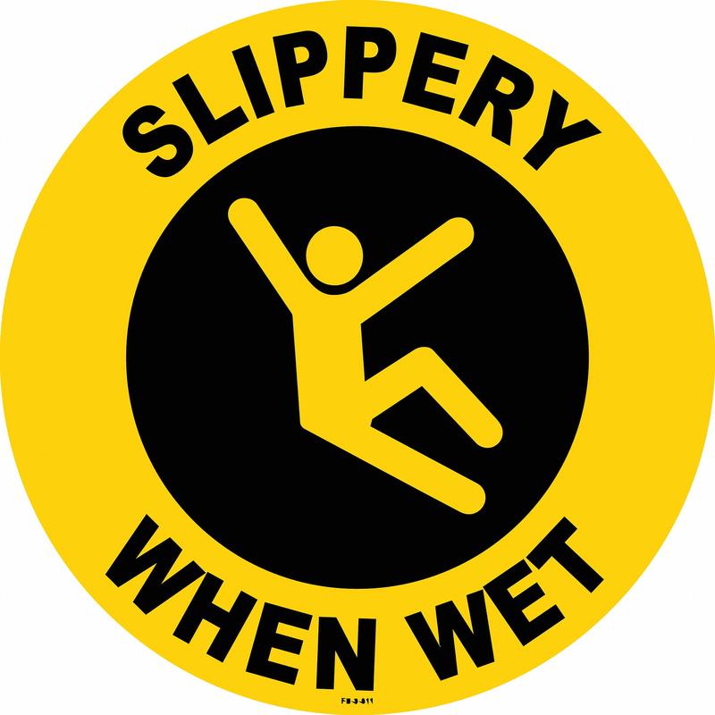 Anti-Slip Floor Sign 8 inx8 in Vinyl PK2 MPN:FS-8-811