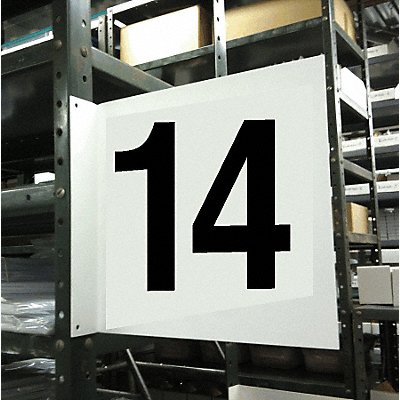 Projecting Aisle Sign 12in x 12in Vinyl MPN:HPS-2W1412-14