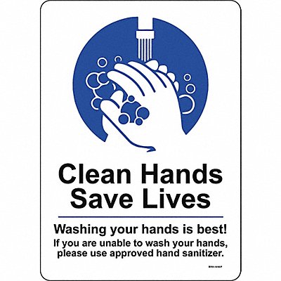 Hygiene Sign 14 H 10 W Rectangle MPN:B701-1410-P