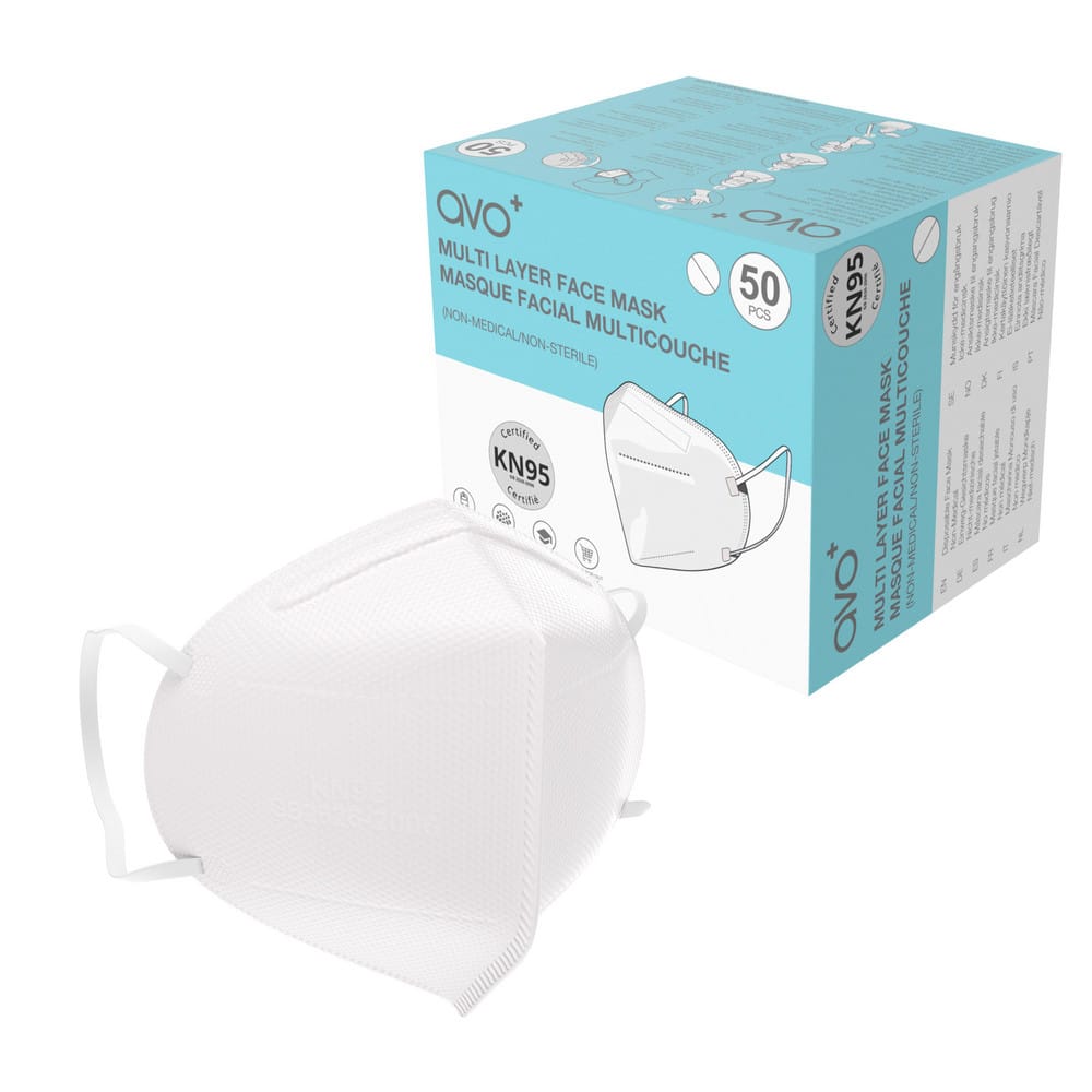 N/A KN95 Respirator  Contains Nose Clip,  White,  Size Adult MPN:49648