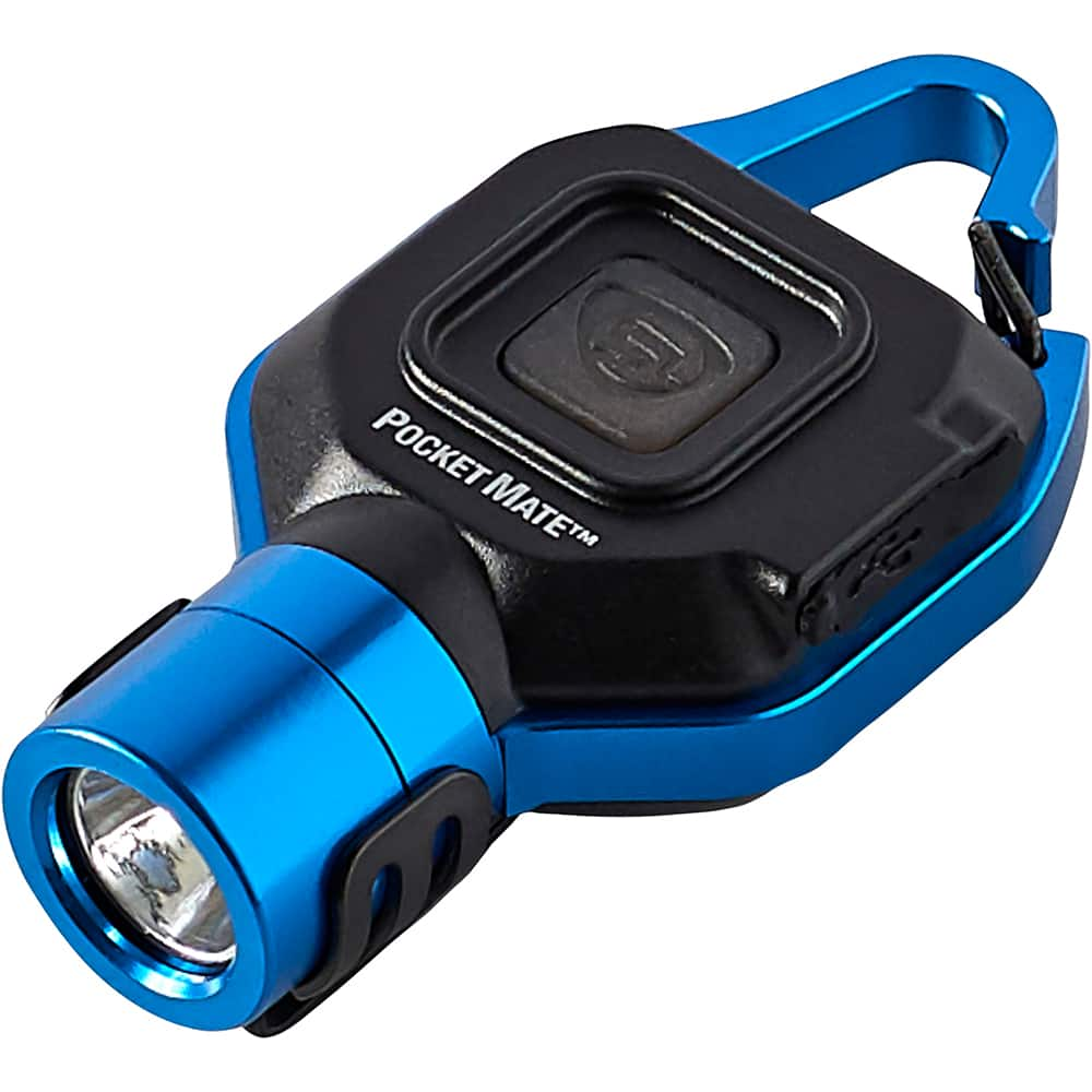 Pocket Mate USB Mini Flashlight with spring-loaded clip, 325 lumens, Blue MPN:73302