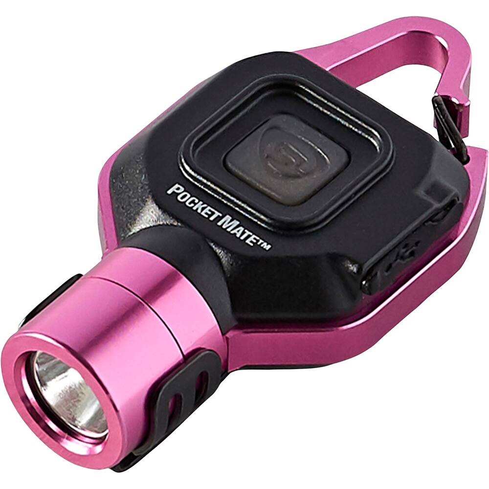 Pocket Mate USB Mini Flashlight with spring-loaded clip, 325 lumens, Pink MPN:73303