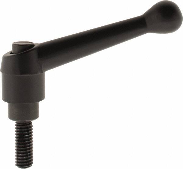 B-Threaded Adjustable Clamping Handle: 3/8-16 Thread, 5/8