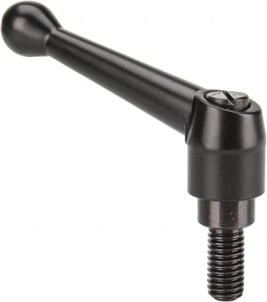 B-Threaded Adjustable Clamping Handle: 1/2-13 Thread, 3/4