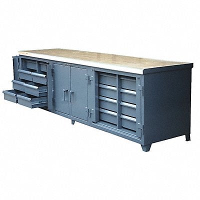 Cabinet Bench Butcher Block 120 W 30 D MPN:103.1-300-MT-LT-VS-16DB-LB