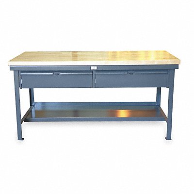 Workbench Butcher Block 48 W 30 D MPN:T4830-2DB-MT