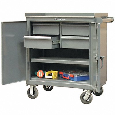 Rolling Tool Cabinet Gray Ind Prem Duty MPN:3-TC-241-4/5DB