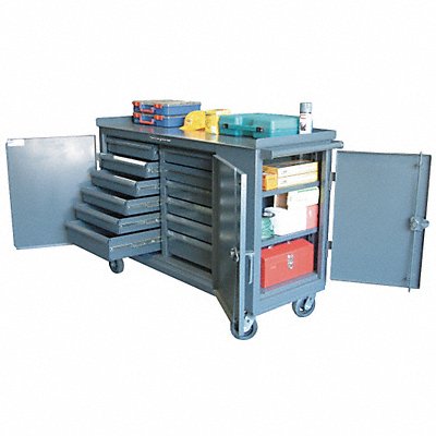 Rolling Tool Cabinet Gray Ind Prem Duty MPN:5-TC-3D-242-12/5DB