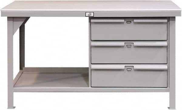 Stationary Work Table: Dark Gray MPN:T6036-3DB-UHMW