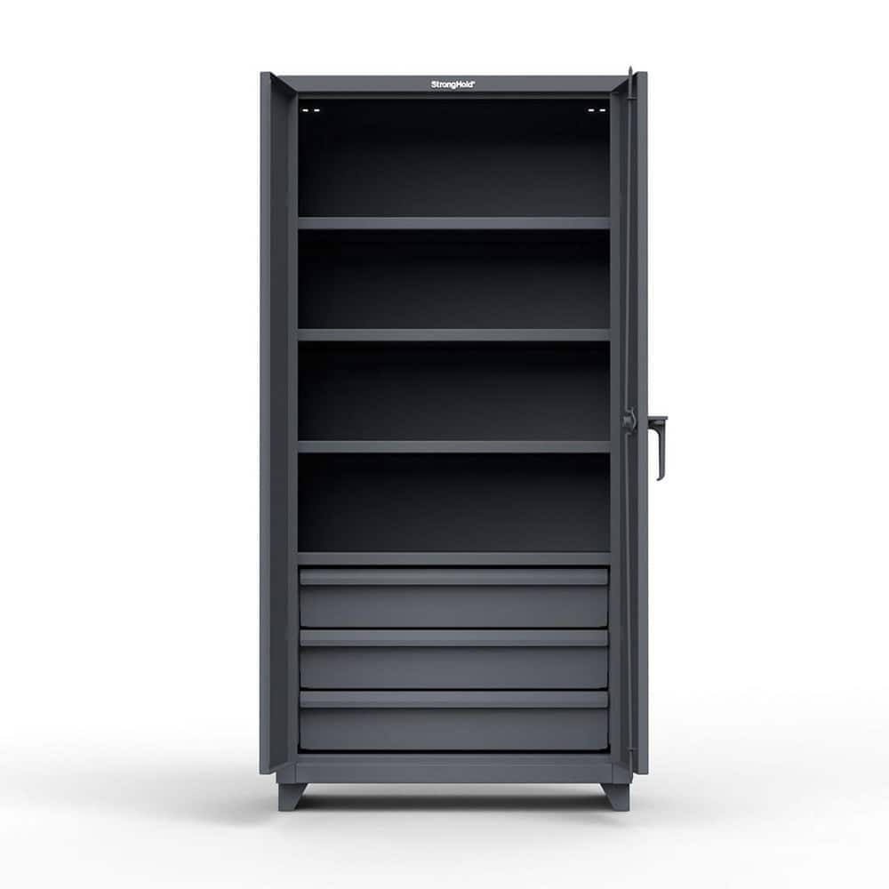 Storage Cabinets, Cabinet Type: Extra Heavy Duty Storage , Cabinet Material: Steel , Width (Inch): 36in , Depth (Inch): 24in , Cabinet Door Style: Solid  MPN:36-244-3DB-L